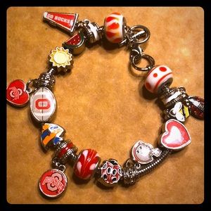 Ohio State Buckeyes Charm Bracelet "Summer"